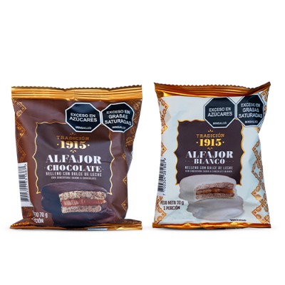 Imagen de ALFAJOR PREMIUM BLANCO Y CHOCO 70 GR