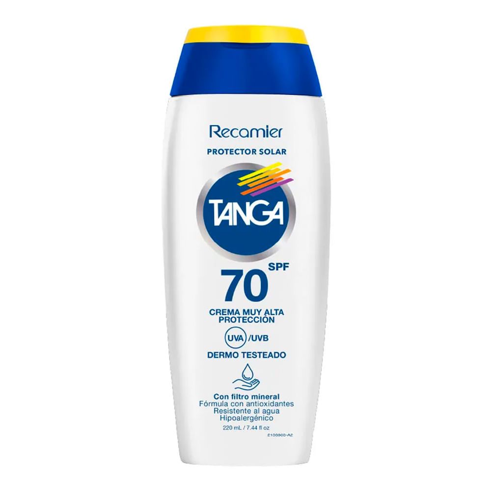 Imagen de Bloqueador TANGA crema SPF70 x220 ml