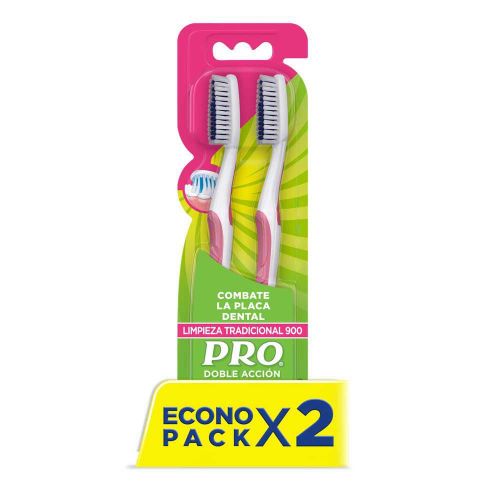 Imagen de Cepillo de dientes PRO doble acción limpieza tradicional (2  und)