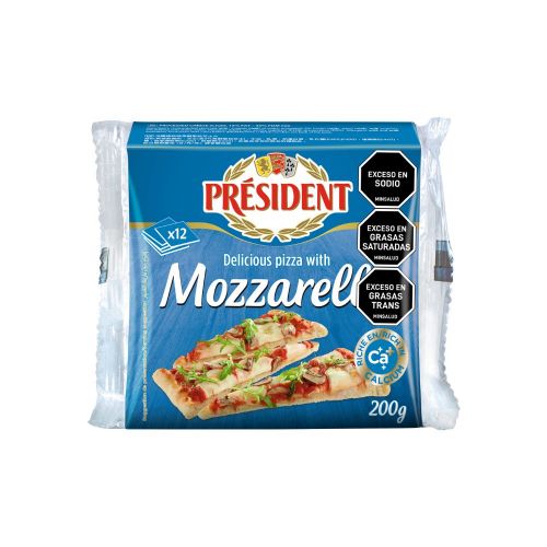 Imagen de Queso mozzarella PRESIDENT tajado (200  gr)