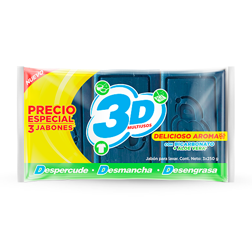 Imagen de JABON EN BARRA 3D 3UNDS