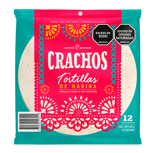Imagen de TORTILLA FAJITA CRACHOS 12 UND - 360 G