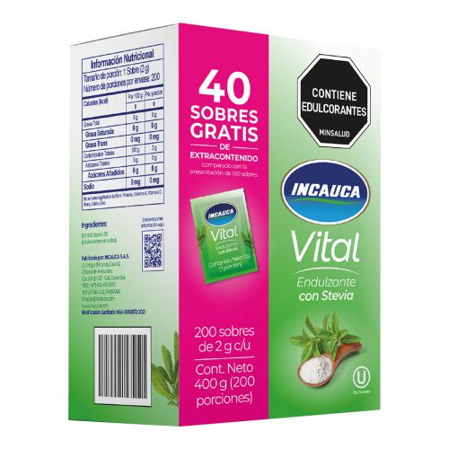 Imagen de Endulzante INCAUCA vital x320 g gratis 80 g