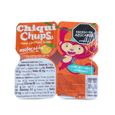 Imagen de PETIT MELOCOTON CHIQUI CHUPS 4 X 50 GR