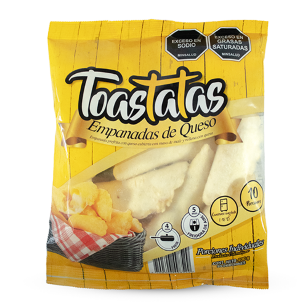 Imagen de EMPANADAS DE QUESO TOASTATAS 10 UN X400G