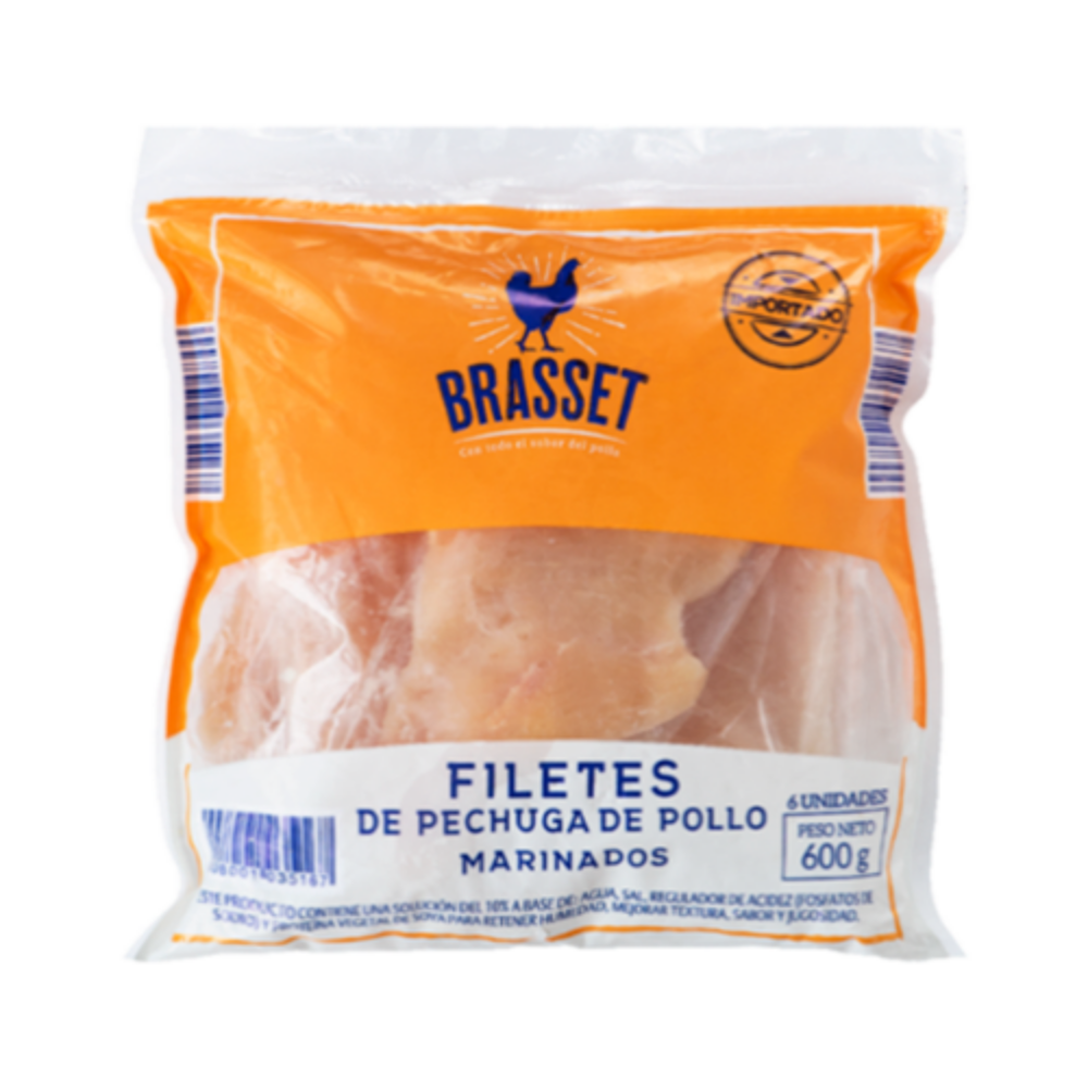 Imagen de FILETES DE PECHUGA BRASSET X 600 G