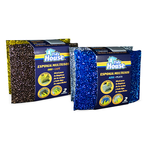 Imagen de ESPONJA MULTIUSOS ABRASIVA TIDYHOUSE 2U