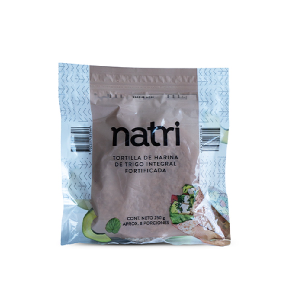 Imagen de TORTILLA INTEGRAL NATRI 8 UND- 250 G