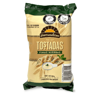 Imagen de TOSTADAS FINAS HIERBAS HORNEADITOS 90 G