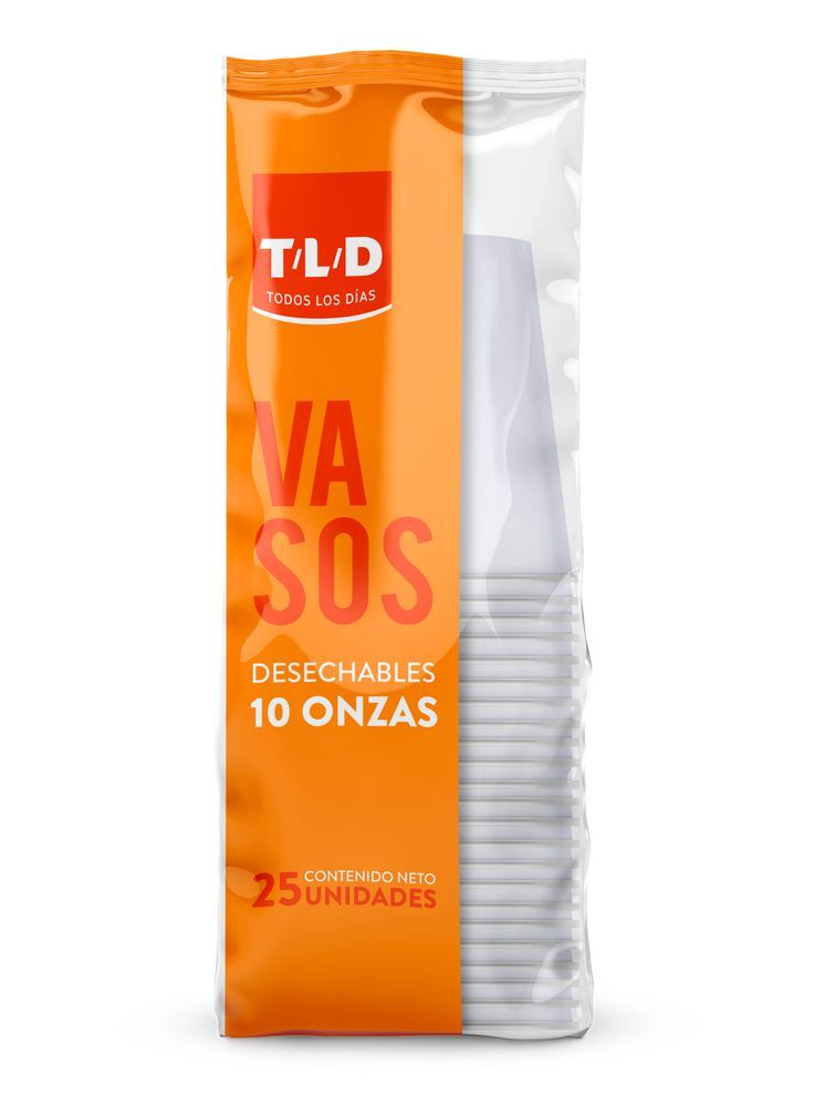 Imagen de Vasos desechables T/L/D TODOS LOS DIAS blancos 10 Oz