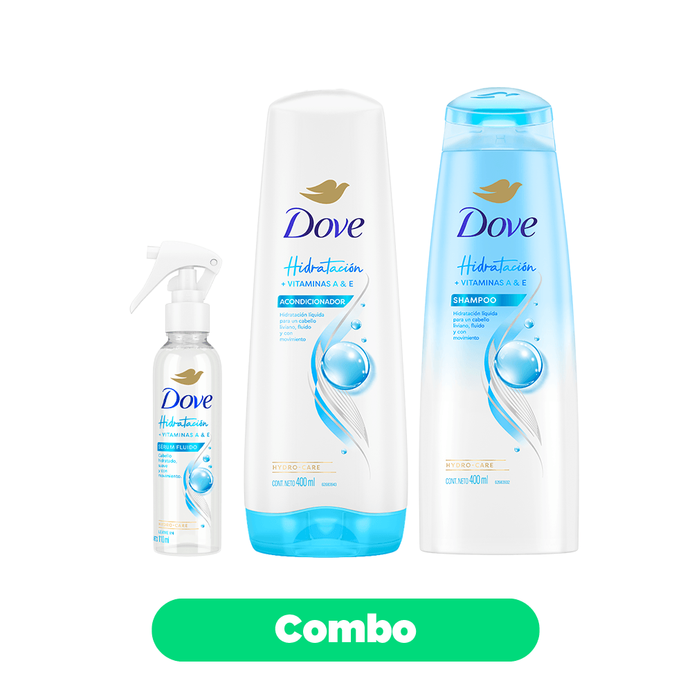 Imagen de Kit Rutina Hidratación Dove Shampoo + Acondicionador + Serum