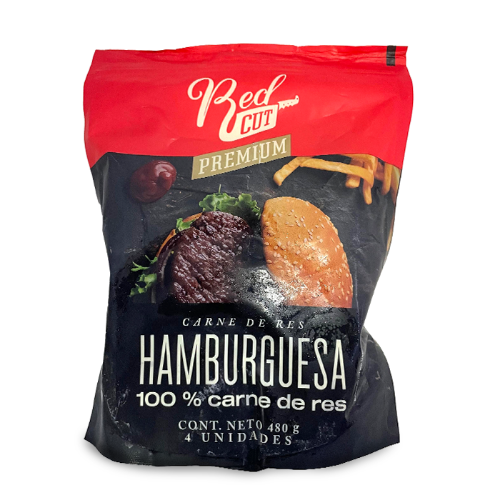 Imagen de HAMBURGUESA DE RES RED CUT 480G
