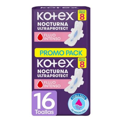 Imagen de Toalla KOTEX nocturna tela x16 unds