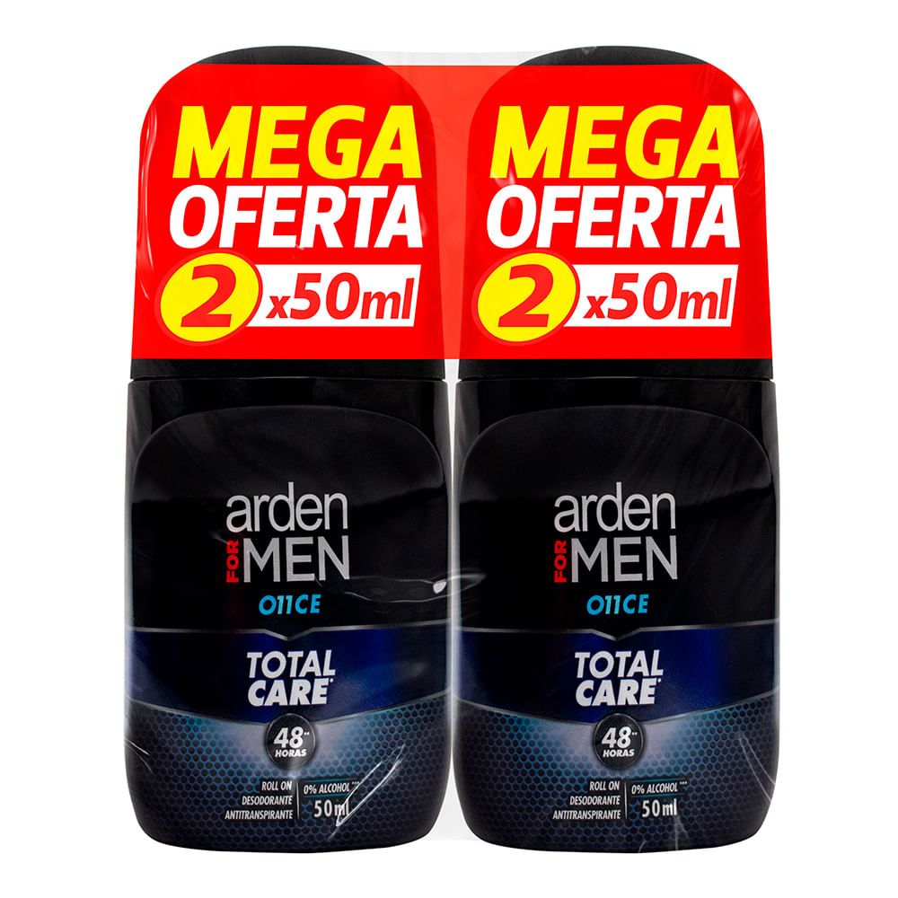 Imagen de Desodorante ARDEN FOR MEN roll on once 2 unds x50 ml c/u
