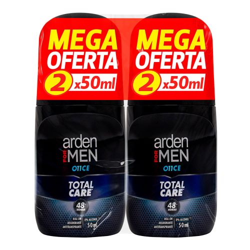 Imagen de Desodorante ARDEN FOR MEN roll on once 2 unds x50 ml c/u