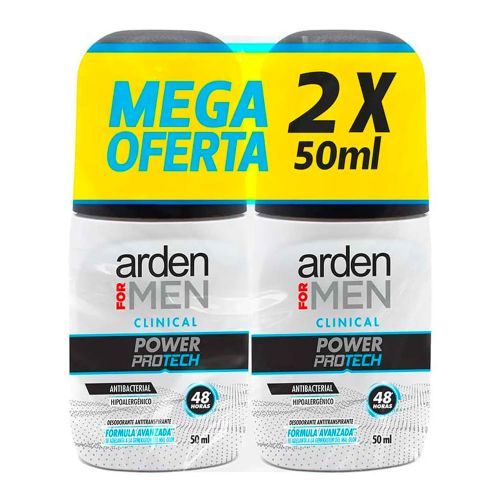 Imagen de Desodorante ARDEN FOR MEN roll on 2 unds x50 ml c/u