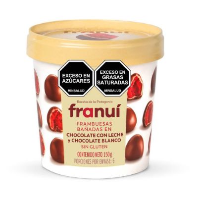 Imagen de Frambuesas FRANUI bañadas chocolate blanco con leche (150  gr)