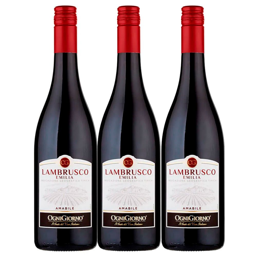 Imagen de Vino lambrusco ZONIN rossato ognigiorno x750 ml 2x3