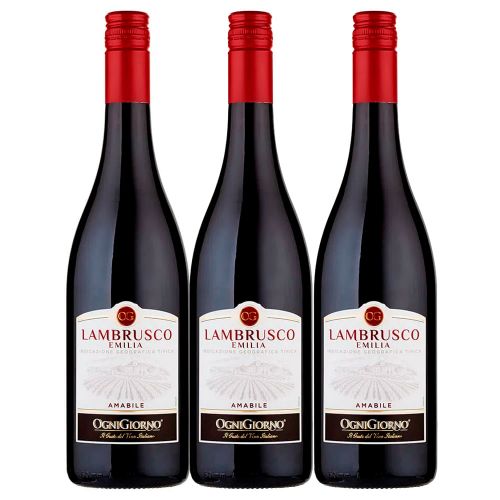 Imagen de Vino lambrusco ZONIN rossato ognigiorno x750 ml 2x3
