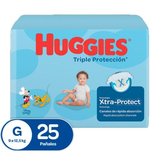 Imagen de Pañales HUGGIES triple protección (25  und)