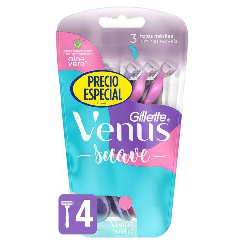 Imagen de Cuchilla de afeitar VENUS suave aloe vera (4  und)