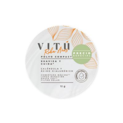 Imagen de Polvo compacto VITU caléndula ácido hialurónico tono 5 (12  gr)