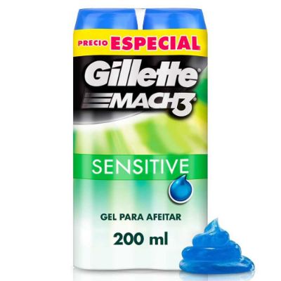 Imagen de Gel de afeitar MACH 3 piel sensible x2und (400  ml)