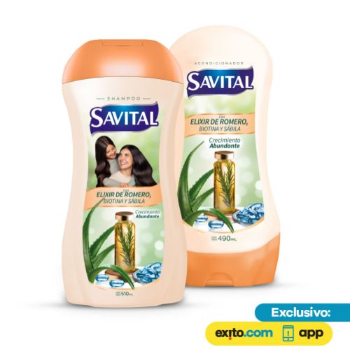 Imagen de Shampoo + Acondicionador Savital Elixir de Romero