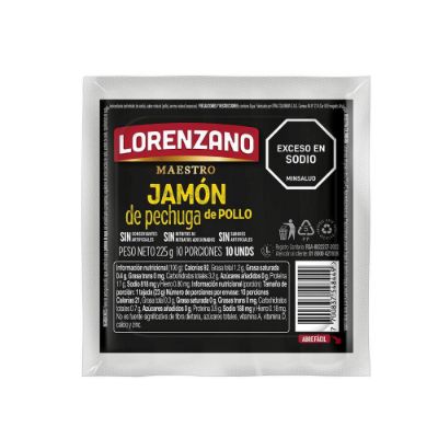 Imagen de Jamón LORENZANO pechuga de pollo (225  gr)